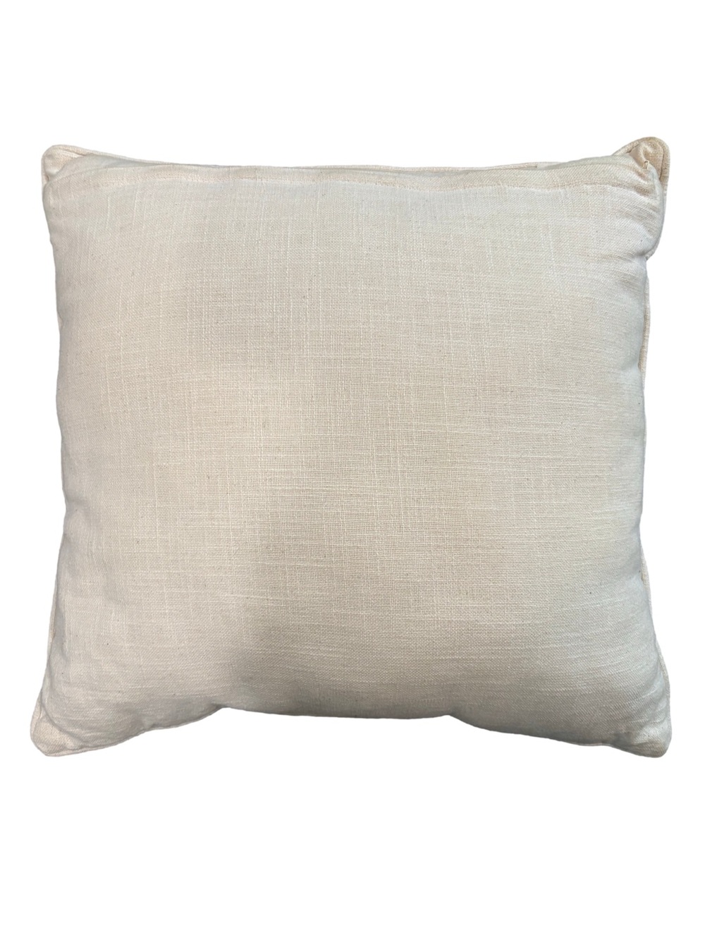 Embroidered Floral Throw Pillow. Fall square texture accent autumn orange green - Picture 3 of 8